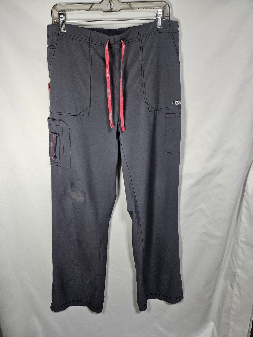 Carhartt Force Cargo Pants Gray Elastic Waist Work Utility Pants Size Large